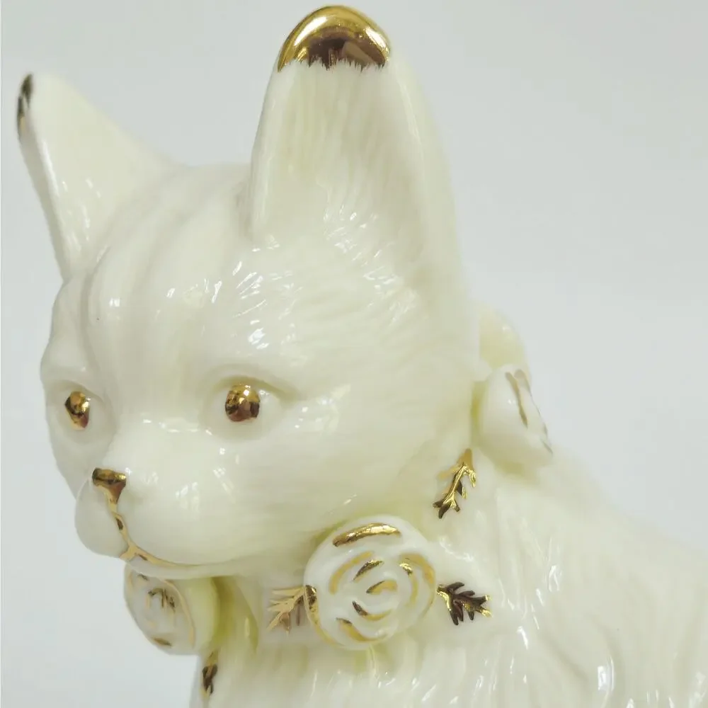 Vintage Formalities by Baum Brothers Ivory Cat Figurines Pair | Ceramic Kittens